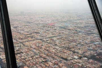 The view on downtown from Sky bridge in Kingdom Centre, Burj Al-Mamlaka in Riyadh, Saudi Arabia