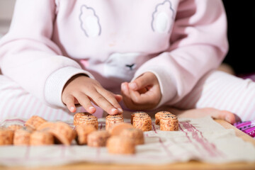 Children playing Chinese chess pieces