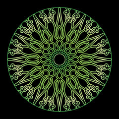 Decorative round floral mandala unique	