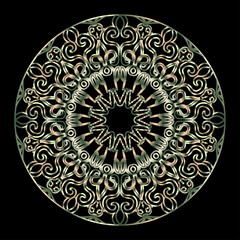 Decorative round floral mandala unique	