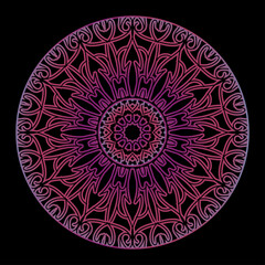 Decorative round floral mandala unique	