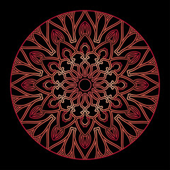 Decorative round floral mandala unique	