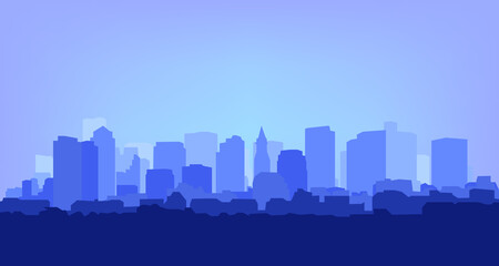 Fototapeta premium Vector illustration of city skyline eps 10