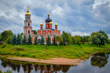 Resurrection Cathedral building in Staraya Russa town