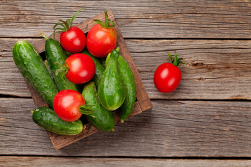Tomato and cucumber vegetables
