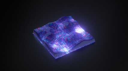 Big data threads 3D render