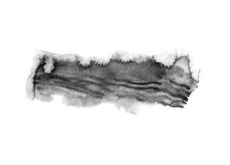 Abstract grey watercolor background texture isolated on a white