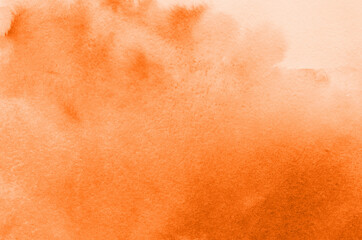 Abstract orange watercolor background texture