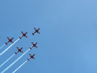 airplane in formation