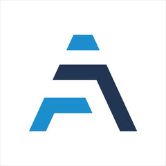 creative simple logo design initial AS