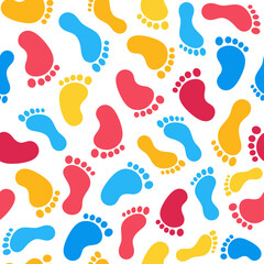Seamless pattern with footprint. Vector illustration.