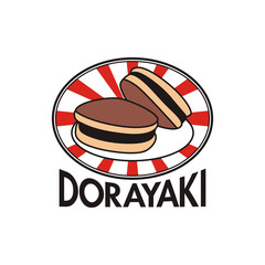 dorayaki logo vector illustration - street food