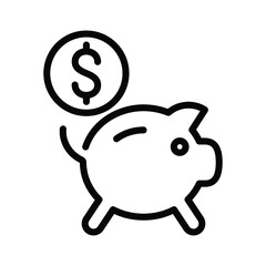 Piggy bank icon