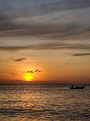 sunset on the beach