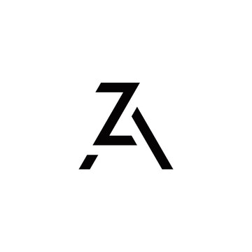 z a za az initial logo design vector template