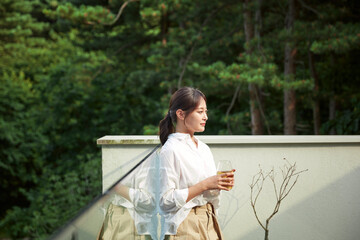 Naklejka premium 가든파티