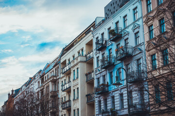 Fototapeta premium building at prenzlauer berg in vintage colors