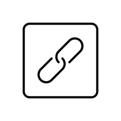 Fototapeta premium Link icon vector line square style