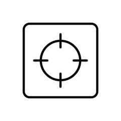 Focus aim icon vector line square style