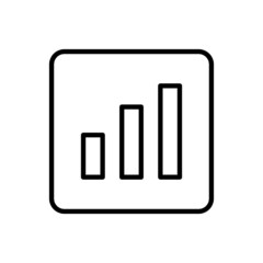 Profit bar chart icon vector line square style