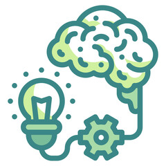 brainstrom blue line icon