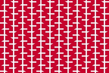 Simple geometric pattern in the colors of the national flag of Denmark