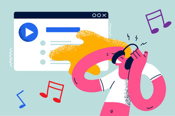 Entertainment, modern technologies, music concept