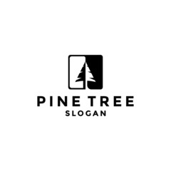 Pine Trees Logo Design Vector.