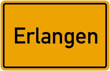 Village Sign Of Erlangen