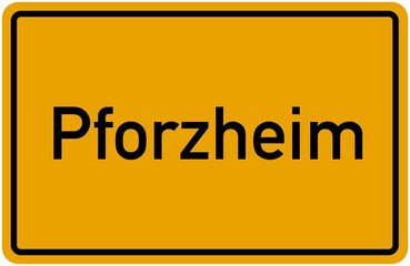 Village Sign Of Pforzheim