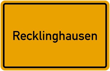 Village Sign Of Recklinghausen