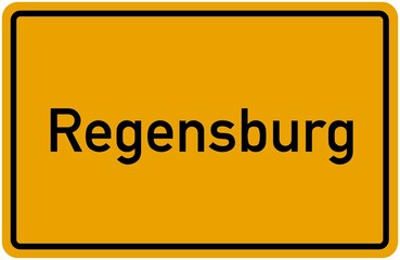 Village Sign Of Regensburg
