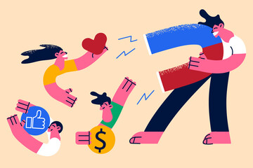 Social medial and influence concept