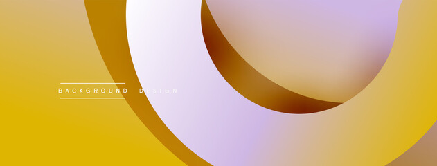Abstract overlapping lines and circles geometric background with gradient colors