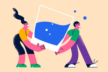 Fresh clean water and healthy lifestyle concept