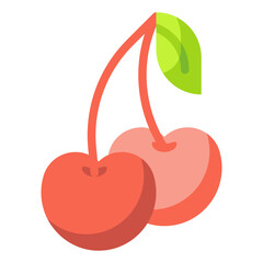 cherry flat icon