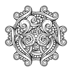 Vector ethnic mandala motif