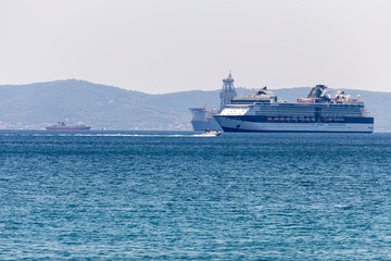 Two cargo ships at a distance