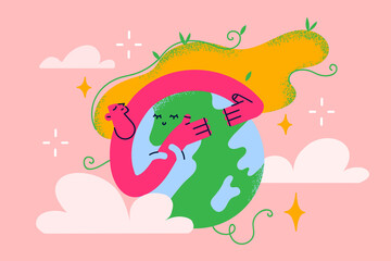 Ecosystem climate awareness and environment concept