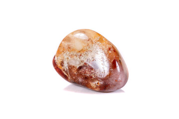 Macro mineral stone jasper on a white background