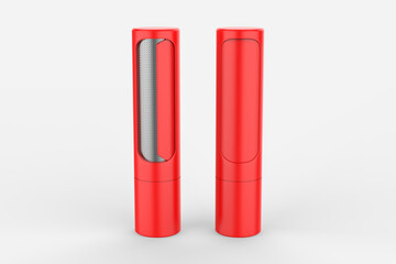 Animal Pet Hair Removal Tool Double-Sided Lint Brush with Self-Cleaning Base Removes Dog Cat Fur from Clothing. 3d illustration