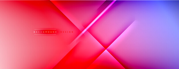 Abstract background - lines composition created with lights and shadows. Technology or business digital template. Trendy simple fluid color gradient abstract background with dynamic