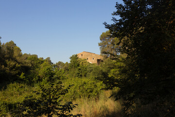 Fototapeta premium Torre del Bisbe, Farmhouse in the mountains of Collcerola