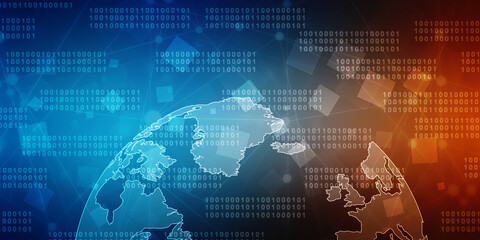 2d illustration world map abstract background