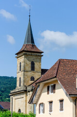 Fototapeta na wymiar Église Saint Maurice, Le Landeron, Suisse