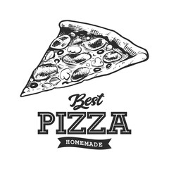 Pizza Retro Emblem