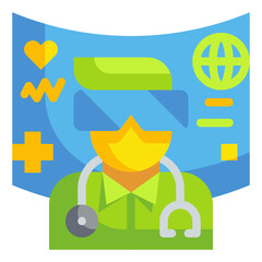 virtual reality flat icon