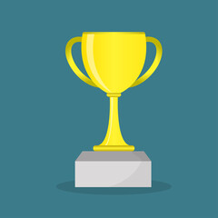 trophy cup icon. Vector Illustration