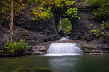 The Hole In The Wall waterfall, Vancouver Island, Canada
