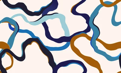 Fotobehang Schilder en tekenlijnen Minimalistisch trendy abstract patroon. Moderne vector sjabloon voor ontwerp.